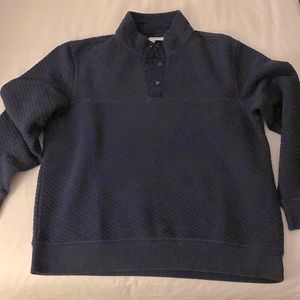 Southern Tide Quilted 1/4” Button Sweater. Good Condition. Men’s L. Navy.